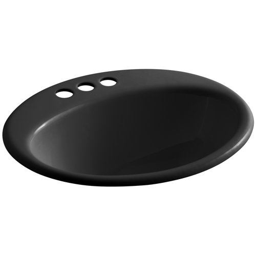 Kohler Farmington Metal Oval DropIn Bathroom Sink with Overflow